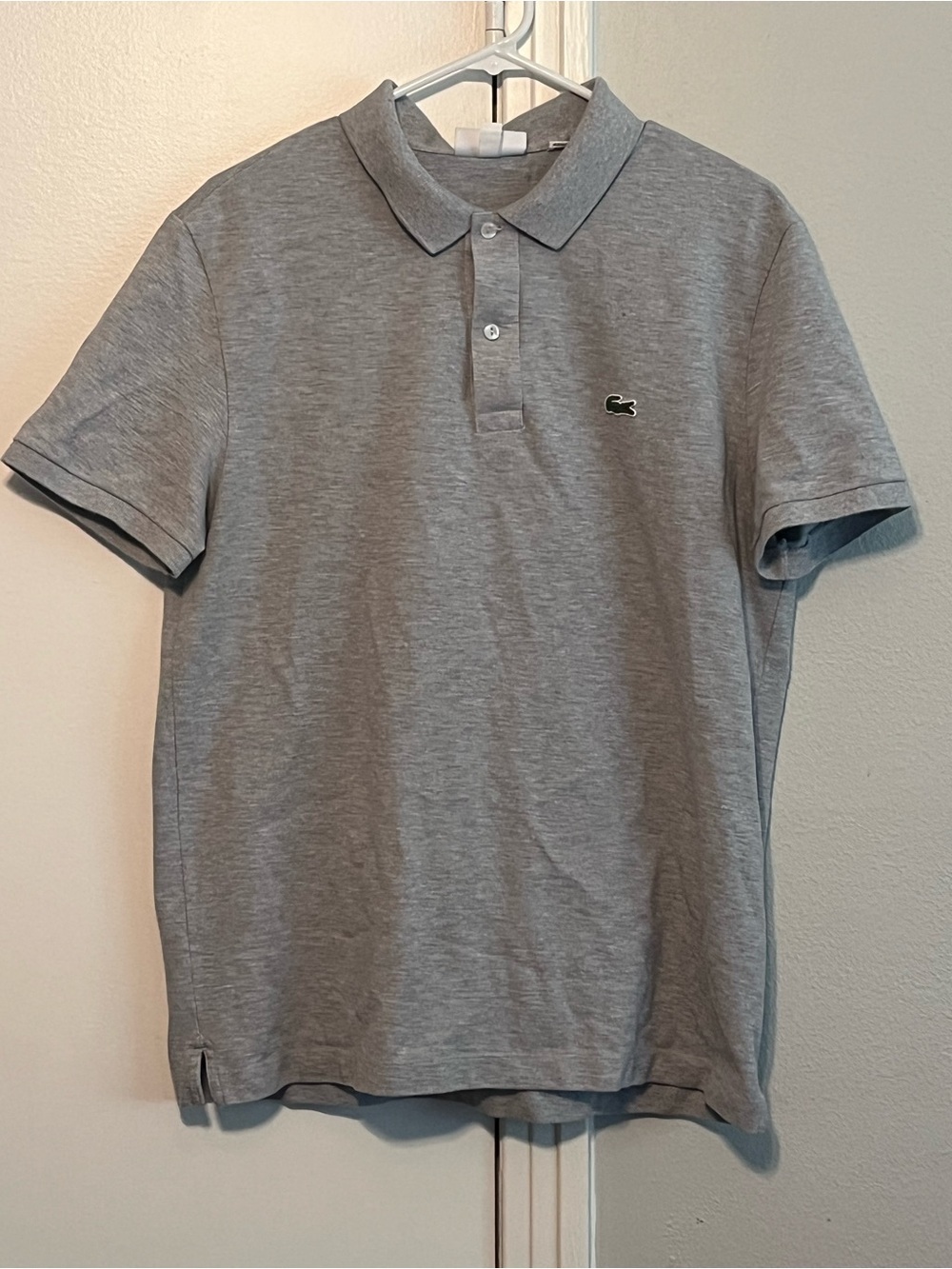 Lacoste Men’s Slim Fit Grey Pique Polo Size XL